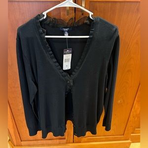 Chaps new with tags black cardigan